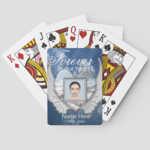 Anpassningsbar Memorial Angel Vinge Heart Lägg til Casinokort