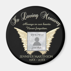 Anpassningsbar Memorial Angel Vinge Lägg till bi Magnet