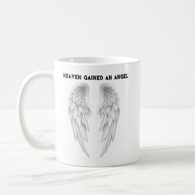 Anpassningsbar Memorial Design - Heaven Gains an A Kaffemugg (Vänster)