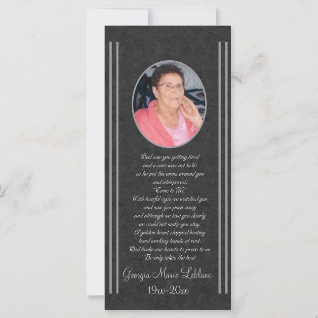 Anpassningsbar Memorial Keepsakes (Framsida)