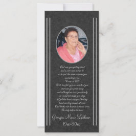 Anpassningsbar Memorial Keepsakes-begravningskort