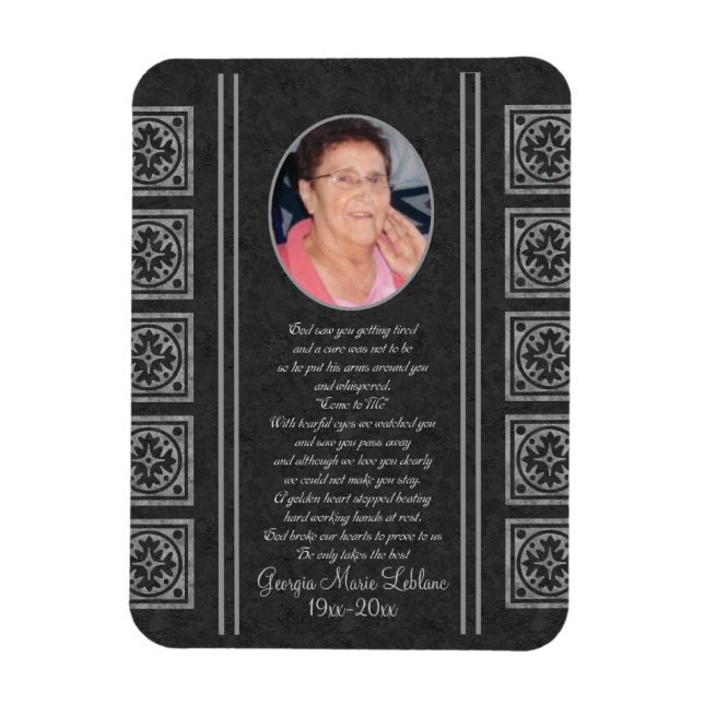 Anpassningsbar Memorial Keepsakes Magnet (Vertikal)