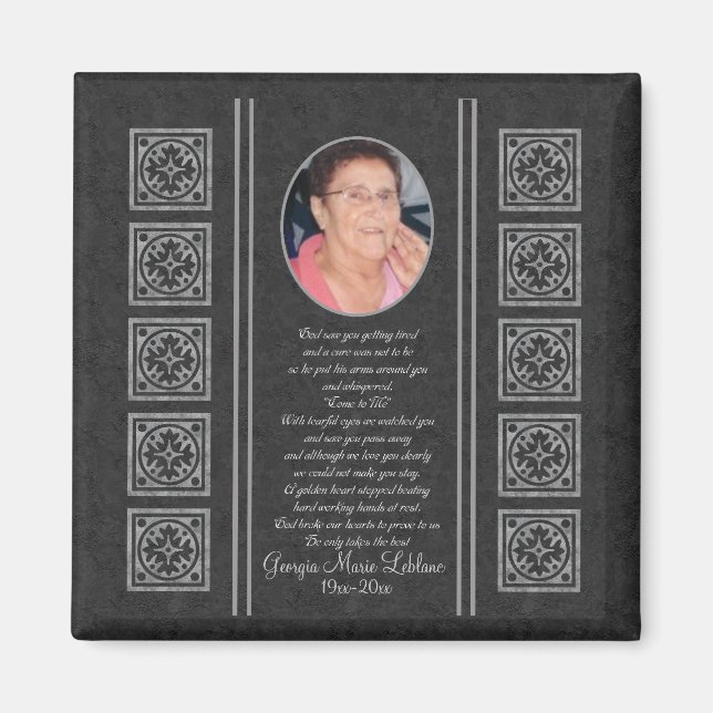 Anpassningsbar Memorial Keepsakes Magnet (Framsidan)