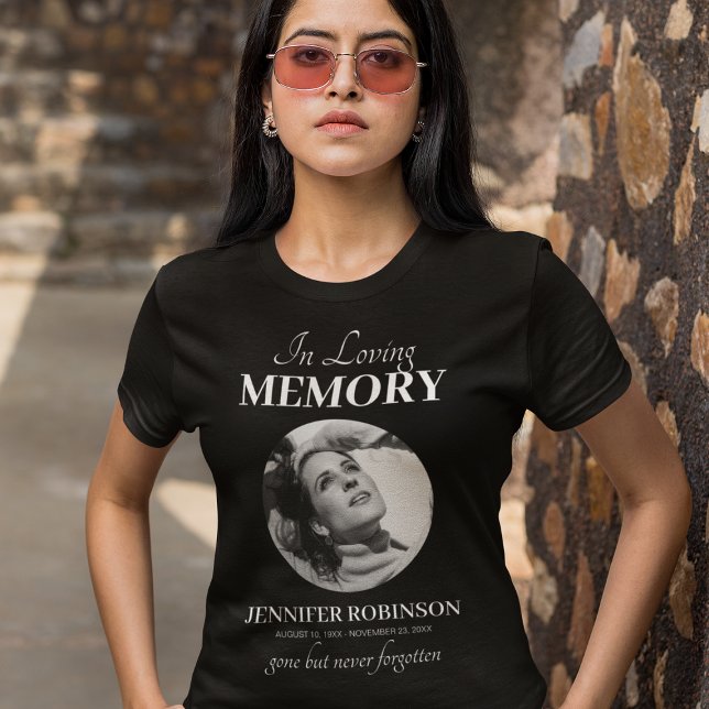 Anpassningsbar Memorial Photo Funeral T Shirt (Skapare uppladdad)