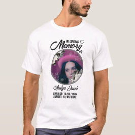 Anpassningsbar Memorial Rest in Peace T-Shirt | Pe