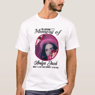 Anpassningsbar Memorial Rest in Peace T-Shirt Pe