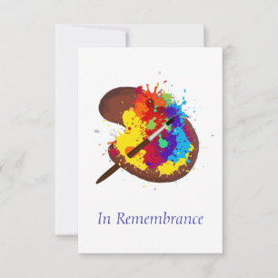 Anpassningsbar Memorial Service Artist Painter Inbjudningar