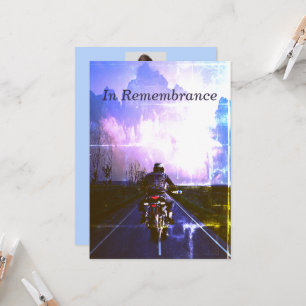 Anpassningsbar Memorial Service Biker Chopper Inbjudningar