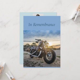 Anpassningsbar Memorial Service Biker Chopper Inbjudningar