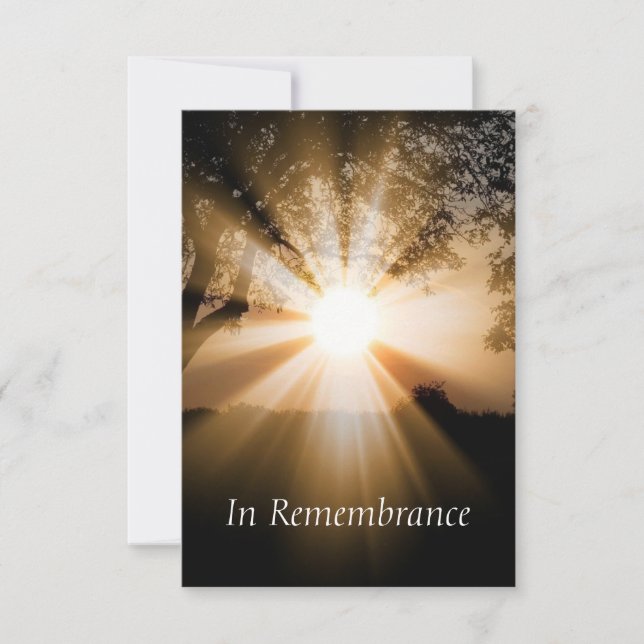 Anpassningsbar Memorial Service - en vacker solske Inbjudningar (Framsida)