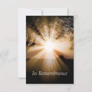 Anpassningsbar Memorial Service - en vacker solske Inbjudningar