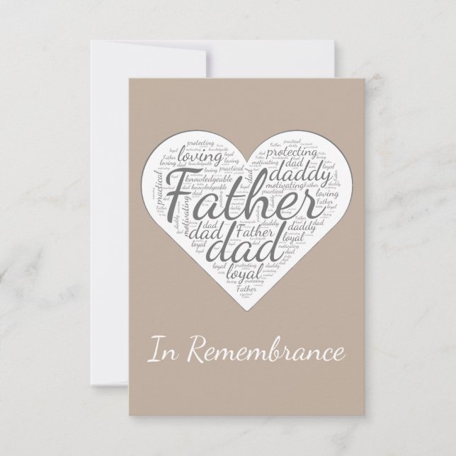 Anpassningsbar Memorial Service för Far Inbjudningar (Framsida)