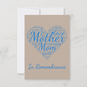 Anpassningsbar Memorial Service för Mor Mamma Inbjudningar