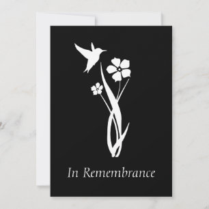 Anpassningsbar Memorial Service Hummingbird Garden Inbjudningar