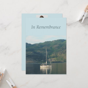 Anpassningsbar Memorial Service med segelbåt Sjö Inbjudningar