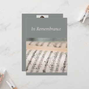 Anpassningsbar Memorial Service Musik noter Inbjudningar