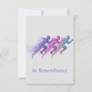 Anpassningsbar Memorial Service Running Man Inbjudningar