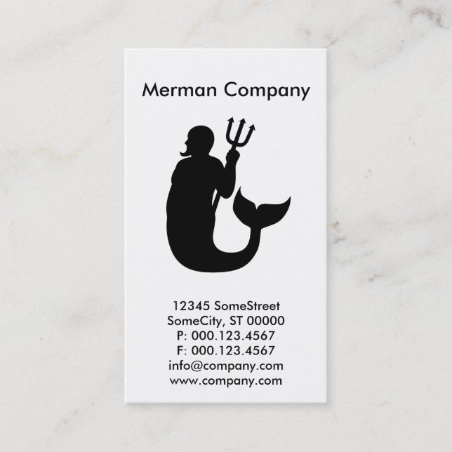 anpassningsbar merman company visitkort (Framsida)