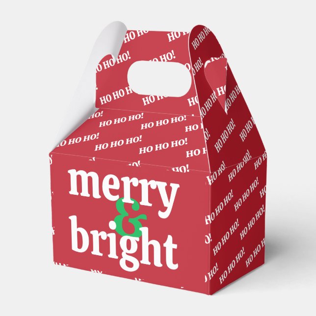 anpassningsbar "Merry & Bright" Presentaskar (Framsidan Sidan)
