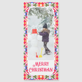 Anpassningsbar Merry Jolly jul Photo Magnetic Card