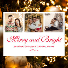Anpassningsbar Merry och Bright 2025 Family Photo