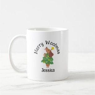 Anpassningsbar Merry Woofmas Mugg - Mamma och Papp