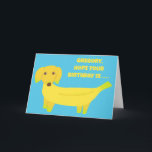 Anpassningsbar Message Banana Hund Funny Birthday Kort<br><div class="desc">Detta söta kort illustrerar Dachshund hundar som tillverkas av bananer. Meddelandet på framsidan och insidan kan anpassas med din egen text så att du kan skapa perfekten för valfritt tillfälle.</div>