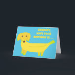 Anpassningsbar Message Banana Hund Funny Birthday Kort<br><div class="desc">Detta söta kort illustrerar Dachshund hundar som tillverkas av bananer. Meddelandet på framsidan och insidan kan anpassas med din egen text så att du kan skapa perfekten för valfritt tillfälle.</div>