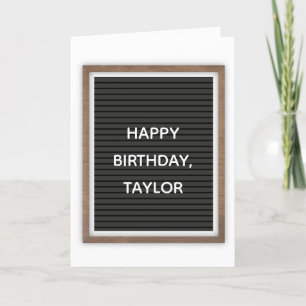 Anpassningsbar Message Black Felt Letterboard Marq Kort