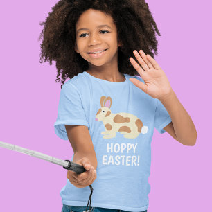 Anpassningsbar Message Brown Spoted Rabbit Påsk G T Shirt