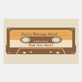 Anpassningsbar Message Cassette-bandetikett Rektangulärt Klistermärke