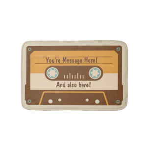 Anpassningsbar Message Cassette Bath Mat-bandmatni Badrumsmatta