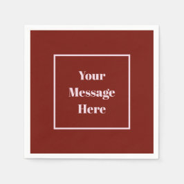 Anpassningsbar Message Cranberry och Ljusare rosa Pappersservett