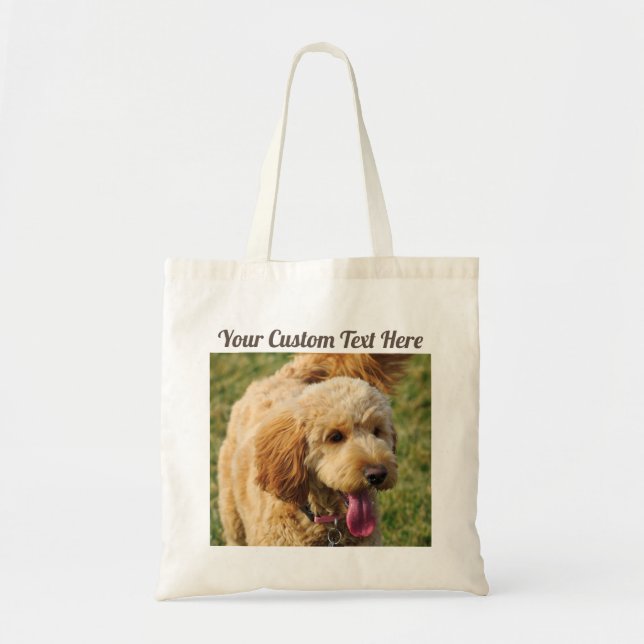 Anpassningsbar Message Goldendoodle Hund Tygkasse (Framsidan)