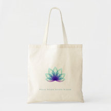 Anpassningsbar Message Grönt Blue Lotus Flower