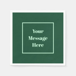 Anpassningsbar Message Mörk grönt och Mint Grönt P Pappersservett