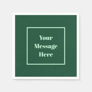 Anpassningsbar Message Mörk grönt och Mint Grönt P Pappersservett