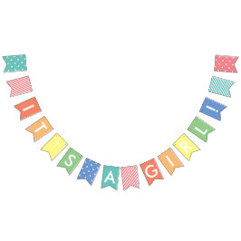 Anpassningsbar Message Pastel Rainbow Det är en fl Vimplar