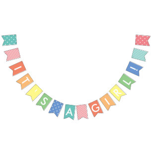 Anpassningsbar Message Pastel Rainbow Det är en fl Vimplar