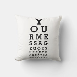 Anpassningsbar Message Roligt Sight Test Black and Kudde