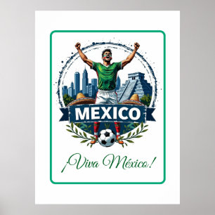 Anpassningsbar Mexikos nationella fotbollslag fira Poster