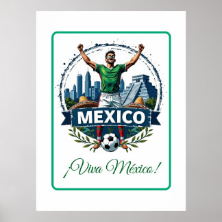 Anpassningsbar Mexikos nationella fotbollslag fira Poster