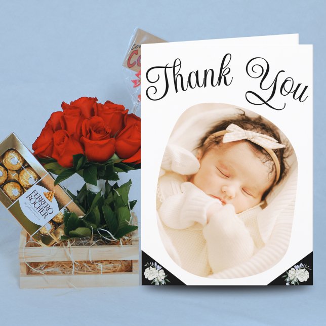 Anpassningsbar Midfru Card Baby Photo | och födels Tack Kort (Skapare uppladdad)