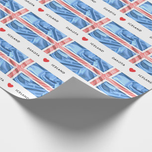Anpassningsbar mig hjärtaflagga av islandet presentpapper