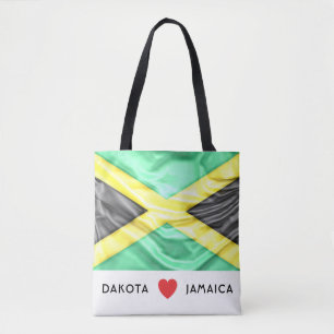 Anpassningsbar mig hjärtaflagga av Jamaica Tygkasse
