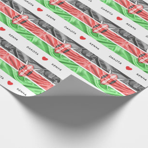 Anpassningsbar mig hjärtaflagga av Kenya Presentpapper
