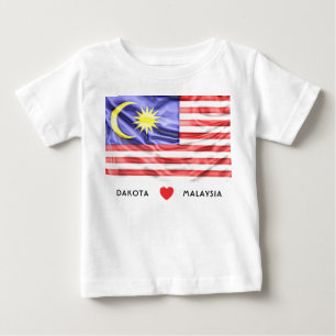 Anpassningsbar mig hjärtaflagga av Malaysia Tee