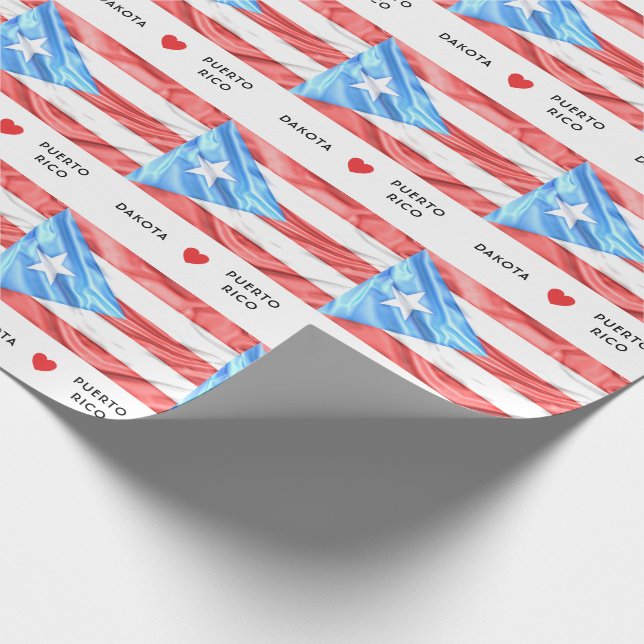 Anpassningsbar mig hjärtaflagga av Puerto Rico Presentpapper (Hörn)