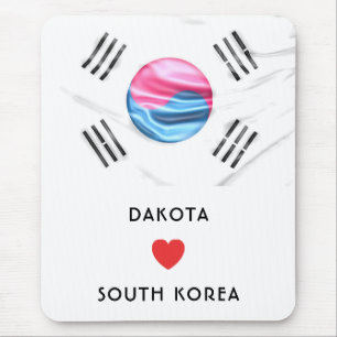 Anpassningsbar mig hjärtaflagga av Sydkorea Musmatta