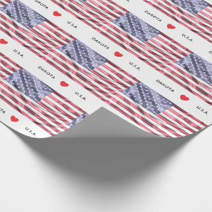 Anpassningsbar mig hjärtaflagga av USA Presentpapper